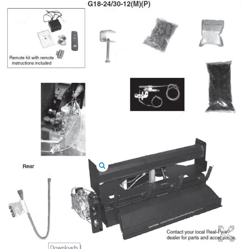 Peterson Gas Logs - OM-----VF BURNER 18/24/30 LP - G18243012P