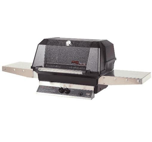 MHP Grill 27" Built-In W/ Stainless Steel Grids, Standard Burners, Cast Aluminum in Natural Gas(642 sq. In) + MHP In-Ground Post W/ Stainless Steel Tubing - WNK4DD-N + MPP