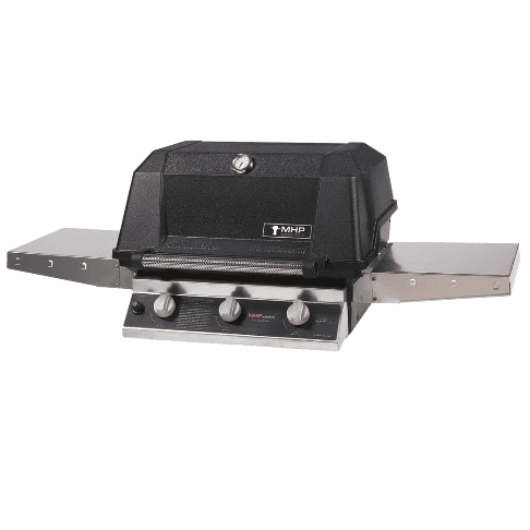 MHP Grill 27-Inch Built-In Grill - Liquid Propane Gas with Bolt-Down Patio Base - WHRG4DD-PS + MPB