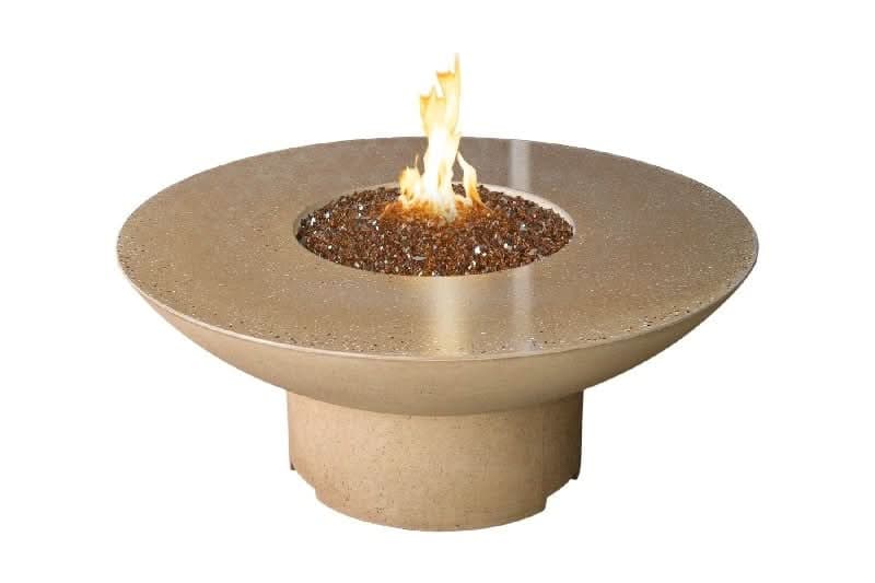 American Fyre Designs 20 Inch Round Lotus Firetable, Cafe Blanco, Natural Gas- 653-CB-11-M2NC