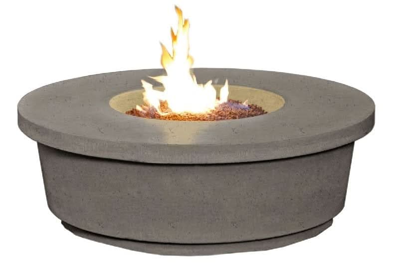 American Fyre Designs 15 1/2 Inch Contempo Round Firetable, Concrete Grey, Natural Gas- 782-CG-11-M2NC