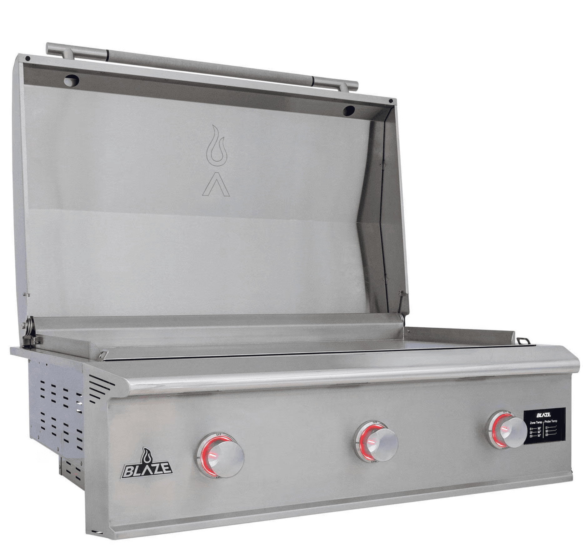 Blaze LTE PRO 40-Inch Built-in Propane Gas Griddle w/ Digital Temperature Screen & Lift-Assist Lid - BLZ-GRIDDLE40-LP