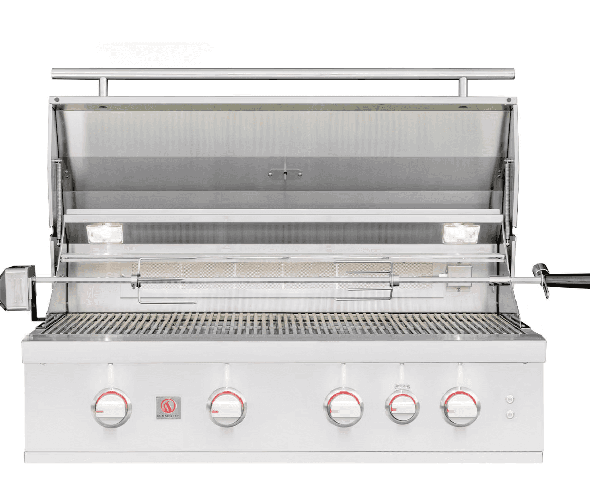 Summerset TRL Pro 40-in 4 Burner Built-In Natural Gas Grill w/ Rear Infrared Burner & Rotisserie Kit - TRLPRO40