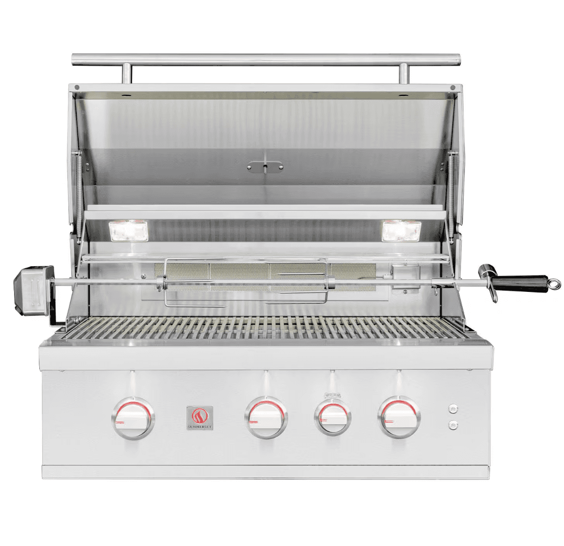 Summerset TRL Pro 32-in 3 Burner Built-In Propane Gas Grill w/ Rear Infrared Burner & Rotisserie Kit - TRLPRO32L