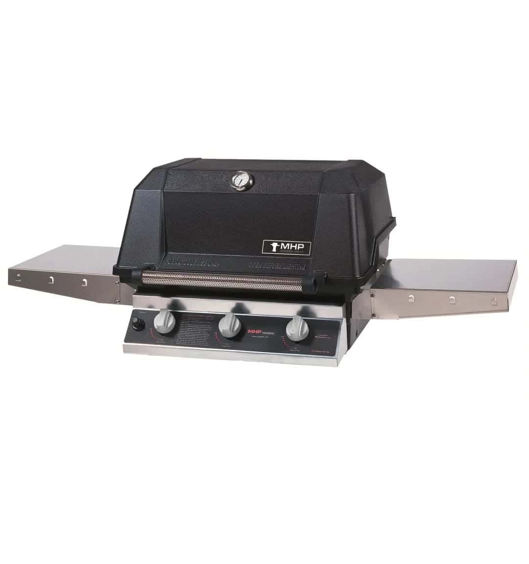 MHP WHRG4DD - 27-Inch 3-Burner Hybrid Built-In Grill with Sear Magic Grids and Hybrid Burners - Liquid Propane Gas - WHRG4DD-PS