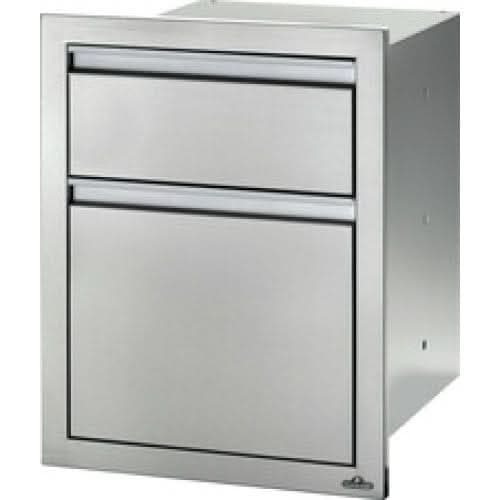 Napoleon 18 Inch Stainless Steel Double Waste Bin Drawer - BI-1824-1W